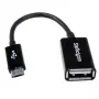 StarTech.com 5in Micro USB į USB OTG Host Adapteris V/M, 0,127 m, Micro-USB B, USB A, USB 2.0, 0,48 Gbit/s, juodas