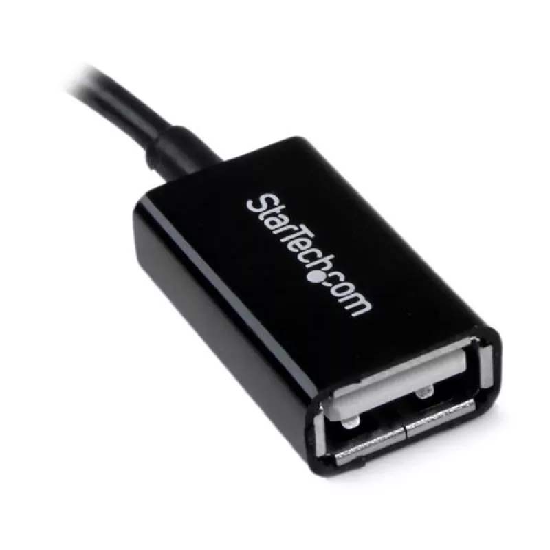 StarTech.com 5in Micro USB į USB OTG Host Adapteris V/M, 0,127 m, Micro-USB B, USB A, USB 2.0, 0,48 Gbit/s, juodas