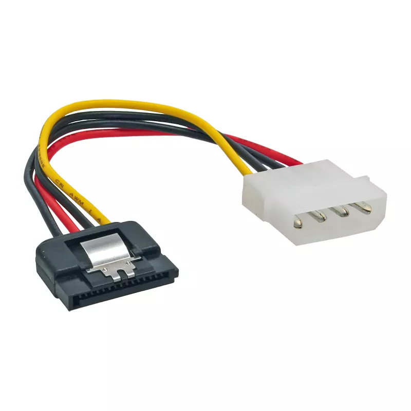 InLine SATA maitinimo adapterio laidas 4 kontaktų Molex / 15 kontaktų SATA su skląsčiu 0,30 m