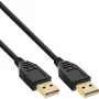 InLine USB 2.0 laidas, AM/AM, juodas, paauksuoti kontaktai, 3 m