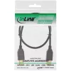 InLine USB 2.0 laidas, AM/AM, juodas, paauksuoti kontaktai, 2 m