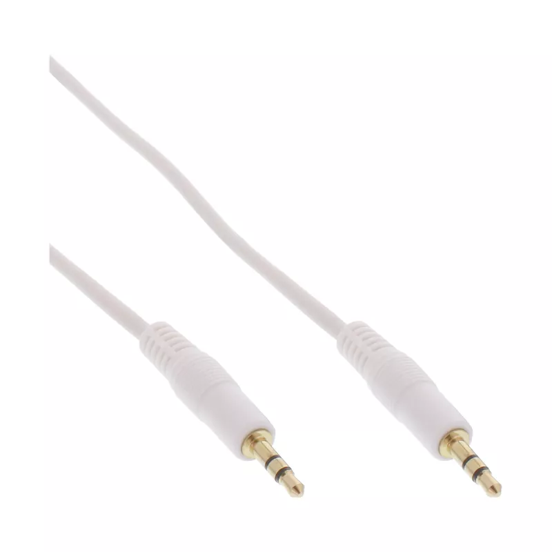 InLine garso kabelis 3,5 mm stereofoninis kištukas / kištukas baltas/auksinis 3 m