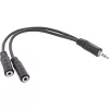 Y kabelis 3,5 mm lizdas, kištukas – 2× 3,5 mm lizdas, stereo, 5 m, InLine 99300D