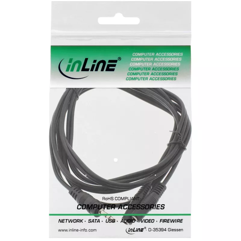 Y kabelis 3,5 mm lizdas, kištukas – 2× 3,5 mm lizdas, stereo, 5 m, InLine 99300D