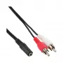 Garso kabelis 2x RCA kištukas / 3,5 mm stereo lizdas 5 m InLine 89940E