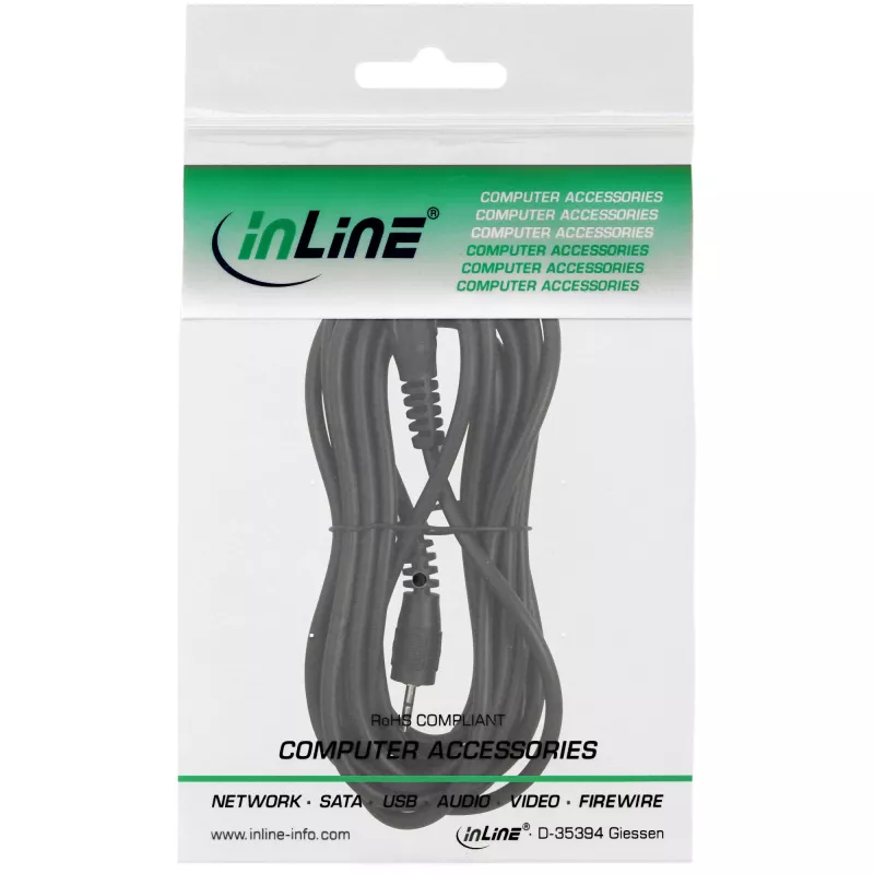 InLine garso kabelis 2,5 mm stereofoninis, kištukas / kištukas, 5 m