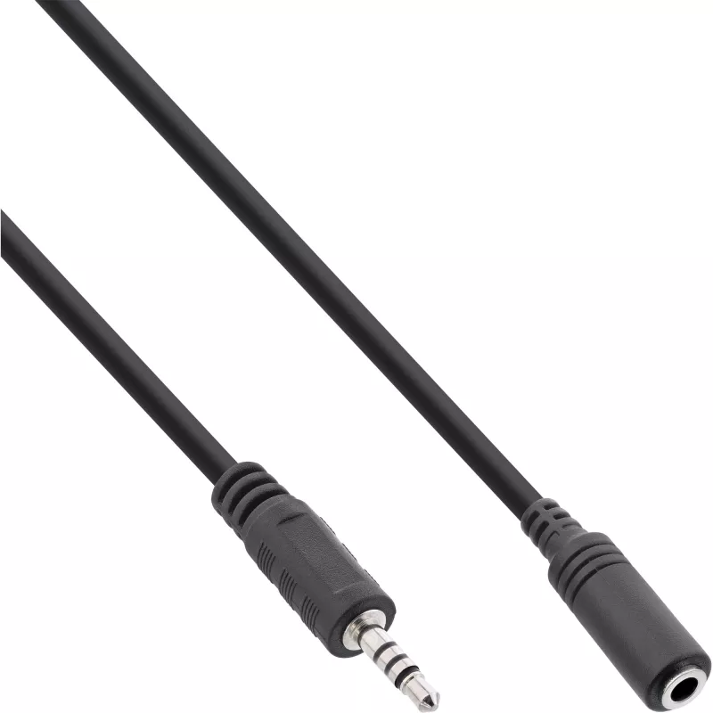Garso adapterio kabelis 4 kontaktų 2,5 mm kištukas / 4 kontaktų 3,5 mm lizdas 5 m InLine 99308G