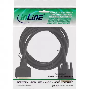 DVI-D laidas Premium 24+1 kištukas į lizdą Dual Link auksuoti kontaktai 3m InLine 17763P