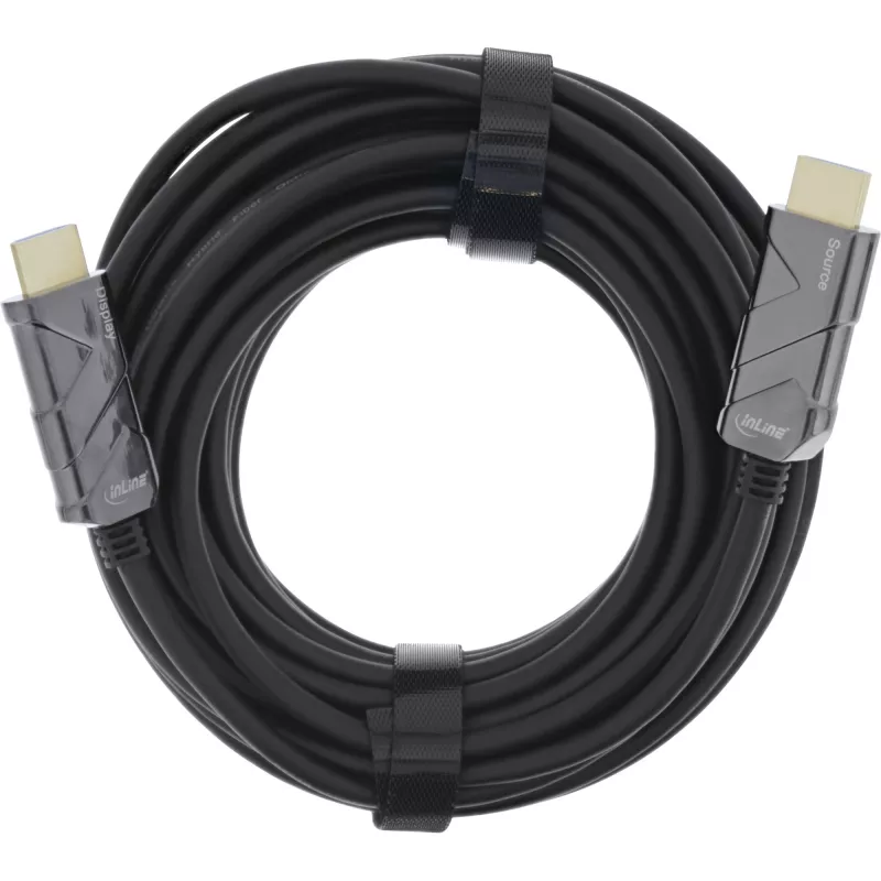 InLine HDMI AOC laidas, itin didelės spartos HDMI laidas, 8K4K, juodas, 40 m