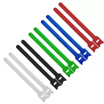 InLine kabelių surišimo juostelės su užkabinimo-kilpos tvirtinimu 12x125mm 10 vnt. 5 spalvų