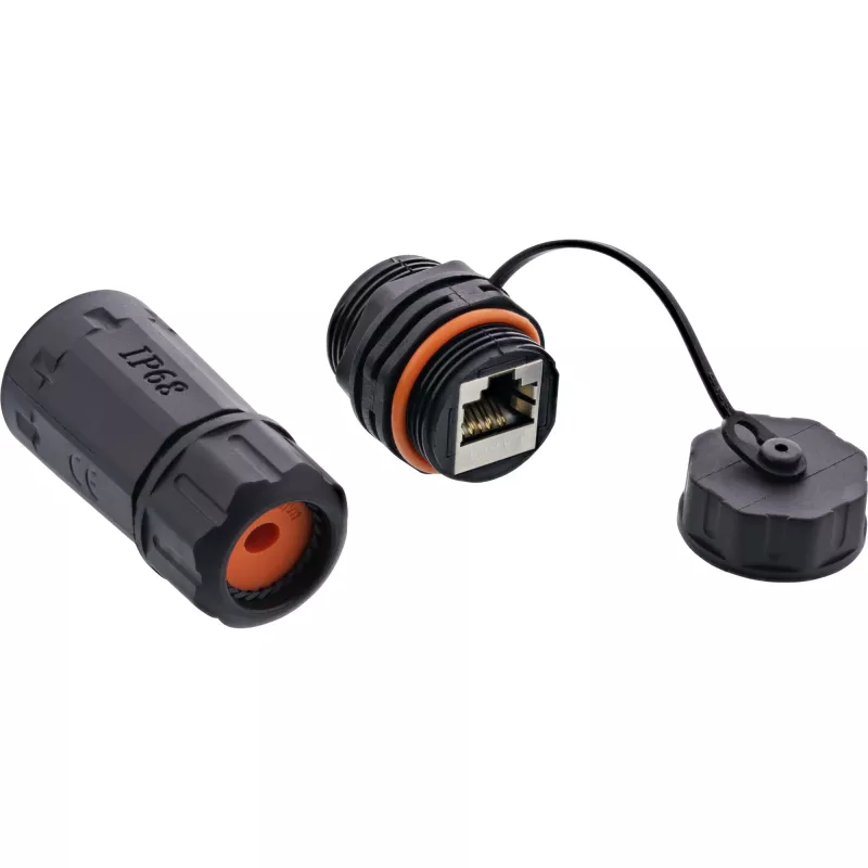 InLine Cat.6A mova, atsparus vandeniui IP68, 2x RJ45 F/F, 1:1