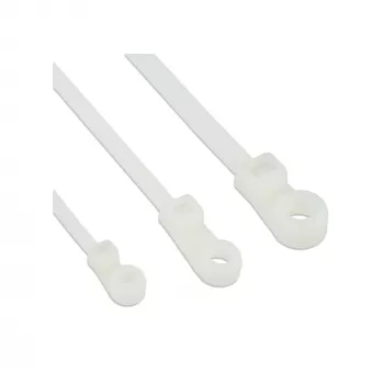 Kabelių raiščiai InLine montuojama galvute 200 mm × 4,8 mm, nailonas, tempiamasis stipris 215,7 N, 100 vnt.