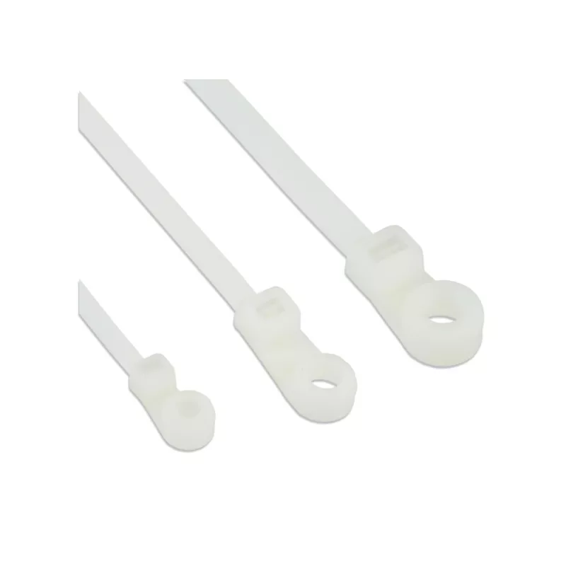Kabelių raiščiai InLine montuojama galvute 200 mm × 4,8 mm, nailonas, tempiamasis stipris 215,7 N, 100 vnt.