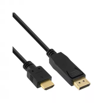 InLine 30 vnt. didmeninė pakuotė DisplayPort į HDMI keitiklio kabelis, juodas, 2 m