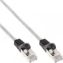 InLine komutacinis kabelis SF/UTP Cat.5e transparent 7.5m, 7.5 m, Cat5e, SF/UTP (S-FTP), RJ-45, RJ-45, Transparent