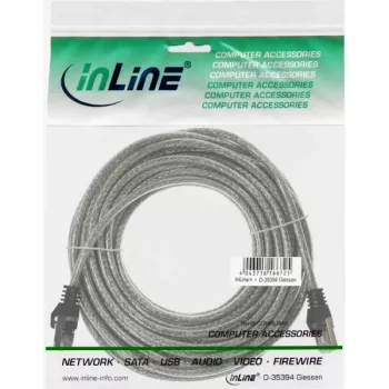 InLine komutacinis kabelis SF/UTP Cat.5e transparent 7.5m, 7.5 m, Cat5e, SF/UTP (S-FTP), RJ-45, RJ-45, Transparent