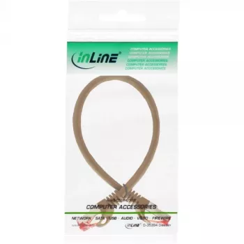 InLine komutacinis kabelis S/FTP PiMF Cat.6 250MHz PVC varinis rudas 0,25 m