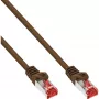 InLine komutacinis kabelis S/FTP PiMF Cat.6 250MHz PVC varis rudas 20m