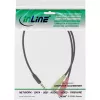 InLine garso ausinių adapterio laidas 3,5 mm kištukas 4 kontaktų / 2x 3,5 mm, juodas, 0,15 m