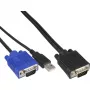 InLine KVM kabelių rinkinys USB 19 colių KVM komutatoriui, ilgis 1,8 m