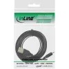 InLine Micro USB 2.0 plokščias laidas USB A / Micro-B, juodas / auksinis, 1m