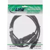 InLine Y maitinimo kabelis CEE 7/7 kištukas kampinis / 3 kontaktų IEC C13 ir C5 kištukai, 2 m