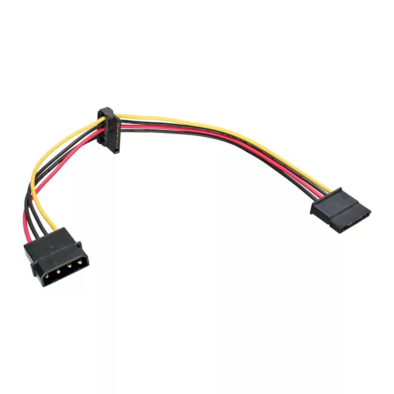 InLine Internal Power kabelis 1x 4pin Molex / 2x SATA Power 0.30m