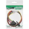 InLine Internal Power kabelis 1x 4pin Molex / 2x SATA Power 0.30m