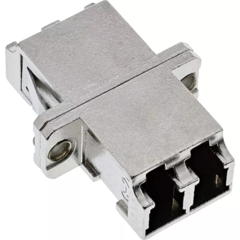 InLine šviesolaidinis adapteris metalinis dvipusis LC/LC SM keraminė įvorė su flanšu