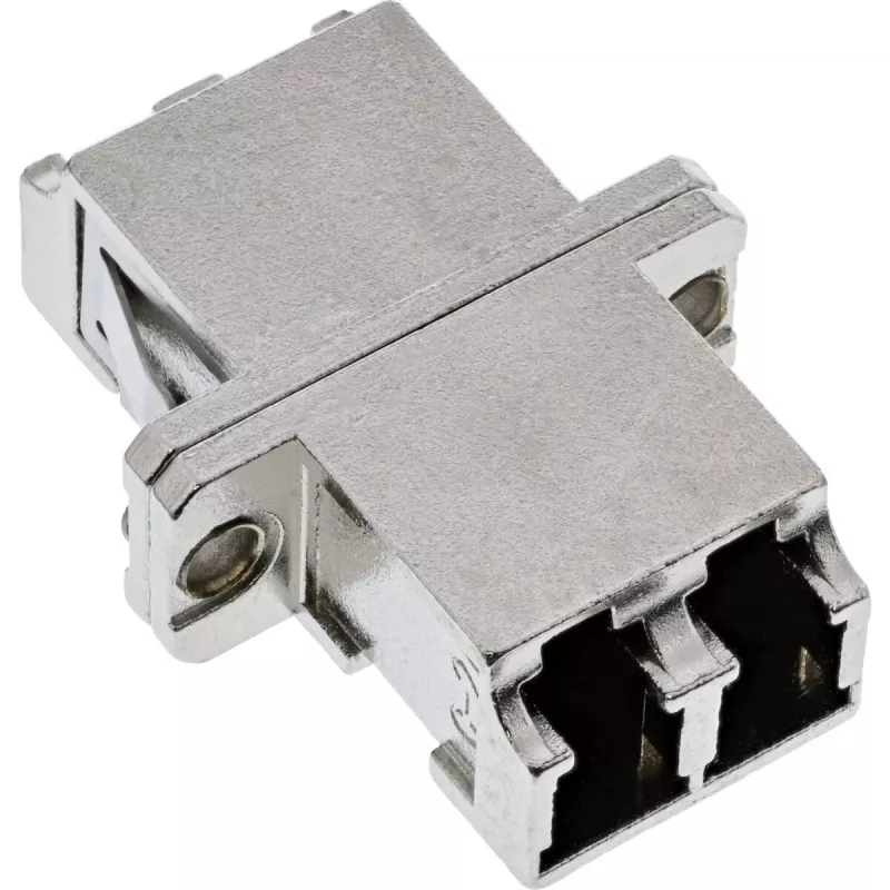 InLine šviesolaidinis adapteris metalinis dvipusis LC/LC SM keraminė įvorė su flanšu