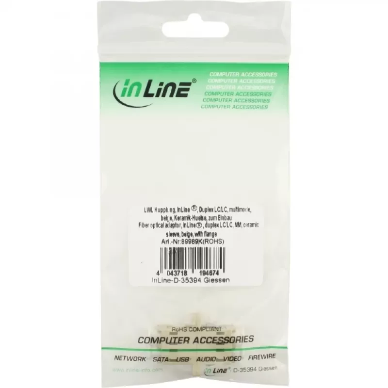 Dvipusis šviesolaidinis adapteris LC/LC MM InLine 89989K