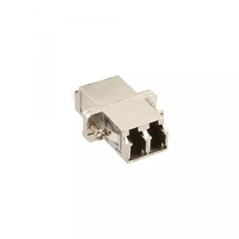 InLine Fiber Optical Adapter Metal Duplex LC/LC MM Ceramic Sleeve with Flange 89989M