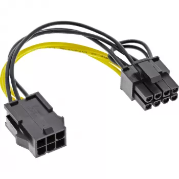 InLine vidinis maitinimo adapteris 6 kontaktų / 8 kontaktų, skirtas PCIe PCI-Express vaizdo plokštėms