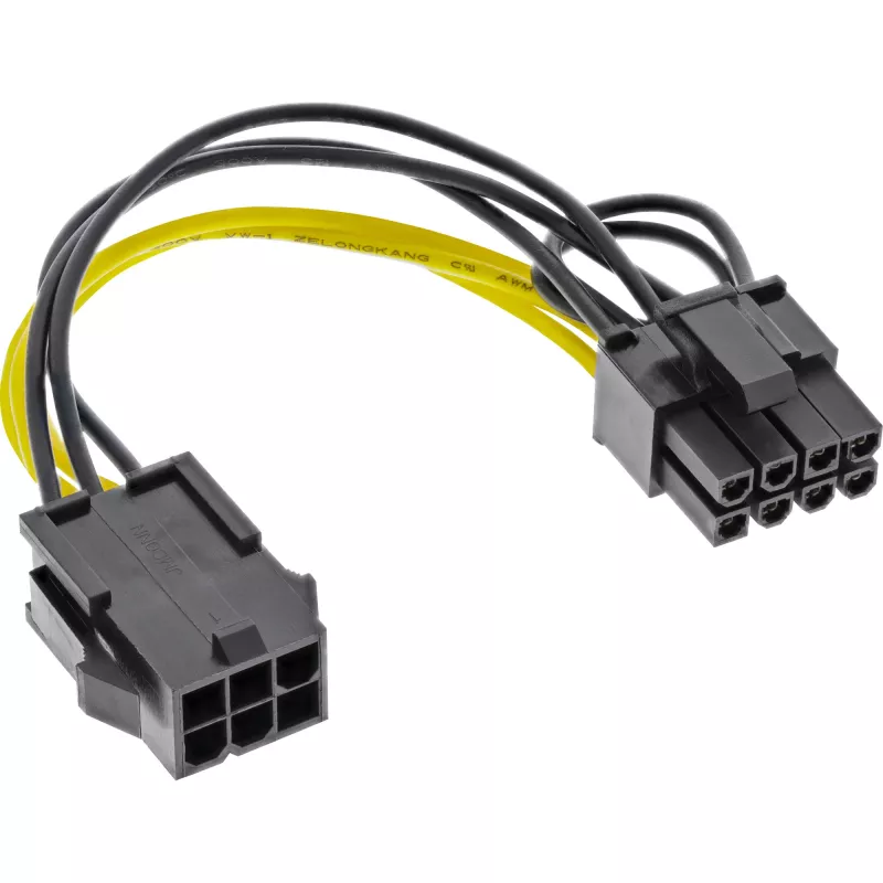 InLine vidinis maitinimo adapteris 6 kontaktų / 8 kontaktų, skirtas PCIe PCI-Express vaizdo plokštėms