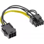 InLine vidinis maitinimo adapteris 6 kontaktų / 8 kontaktų, skirtas PCIe PCI-Express vaizdo plokštėms