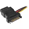 SATA maitinimo laidas SATA lizdas / 3x 4 kontaktų Molex kištukas 0,15 m InLine 29679