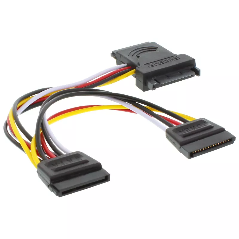 InLine vidinis SATA maitinimo laidas SATA tėvas / motina į 2x SATA t 0,15 m
