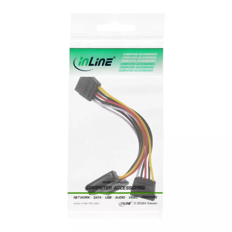 InLine vidinis SATA maitinimo laidas SATA tėvas / motina į 2x SATA t 0,15 m