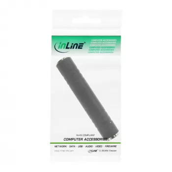 Garso adapteris 6,3 mm lizdas, lizdinė / lizdinė jungtis, stereofoninis InLine 99307