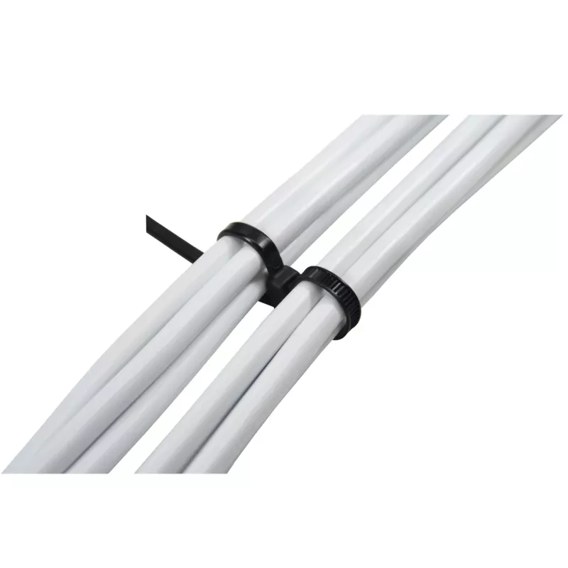 Kabelių raiščiai InLine montuojami dvigalviai 300 mm x 4,8 mm, nailonas, juodi, 100 vnt.