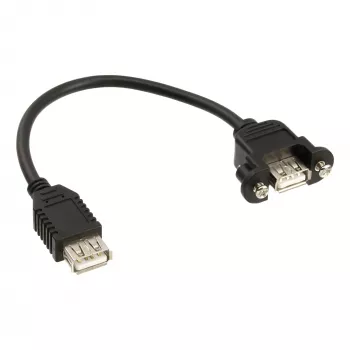 InLine USB 2.0 adapterio laidas Type A moteriška / korpuso jungtis Type A, 0,2 m