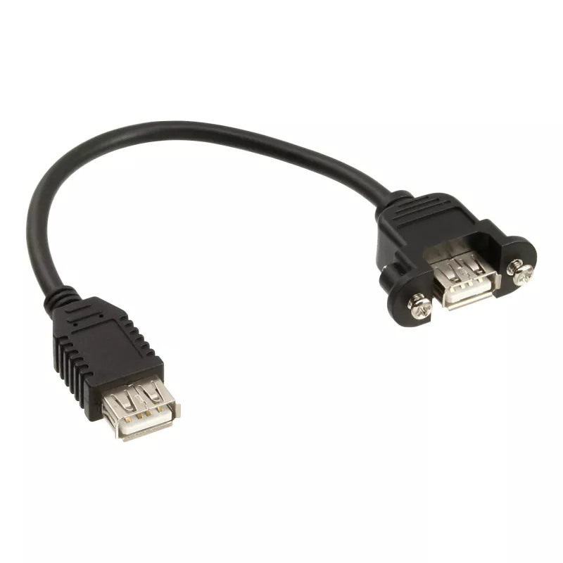 InLine USB 2.0 adapterio laidas Type A moteriška / korpuso jungtis Type A, 0,2 m