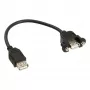 InLine USB 2.0 adapterio laidas Type A moteriška / korpuso jungtis Type A, 0,2 m