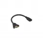 InLine HDMI adapterio laidas Type A moteriška/moteriška su flanšu, paauksuotas, 4K2K, 0,2m