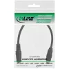InLine garso adapterio kabelis, 3,5 mm stereofoninė moteriška į moterišką, su vienu sriegiu, 0,2 m