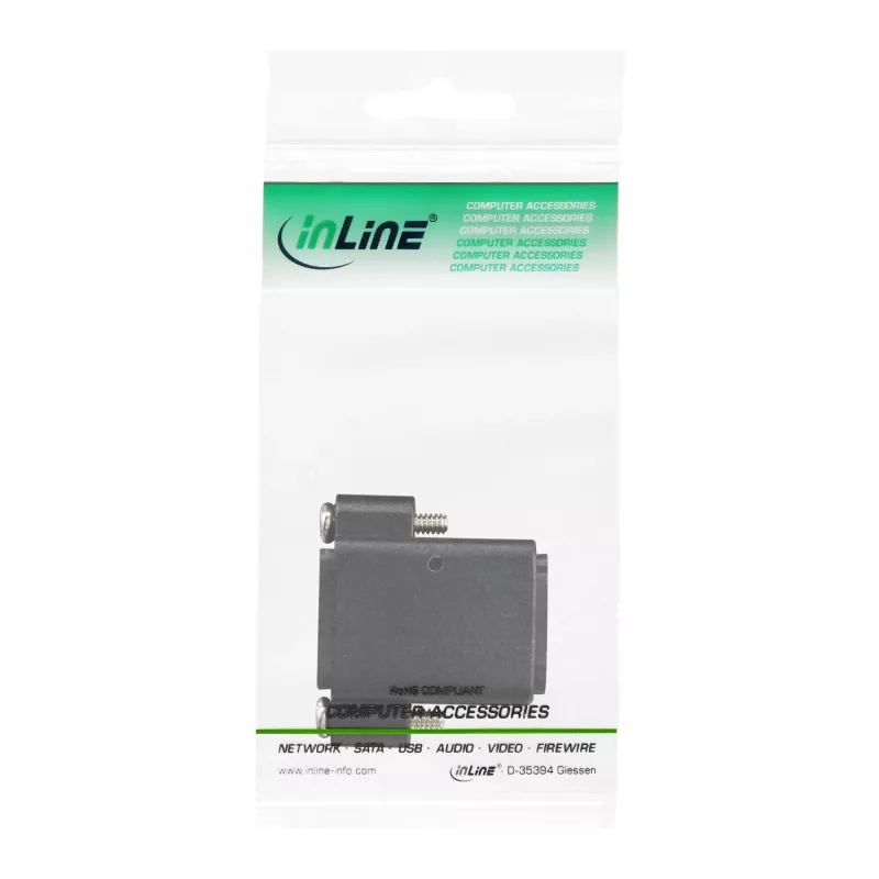 InLine HDMI adapteris tipas A kištukinis / A kištukinis paauksuotais kontaktais su flanšu, 4K2K