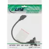 USB 2.0 adapterio kabelis Type A moteriška / korpuso jungtis Type B InLine 33441F 0,2 m
