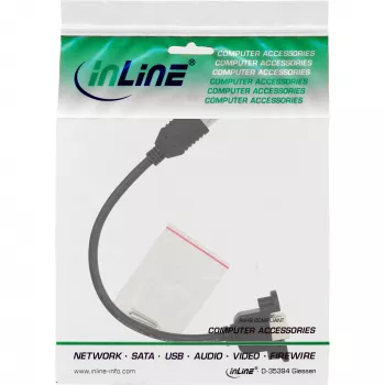 USB 2.0 adapterio kabelis Type A moteriška / korpuso jungtis Type B InLine 33441F 0,2 m