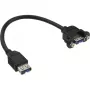 InLine USB 3.0 adapterio laidas, A tipo jungtis (moteriška) / korpuso jungtis A tipo, 0,20 m