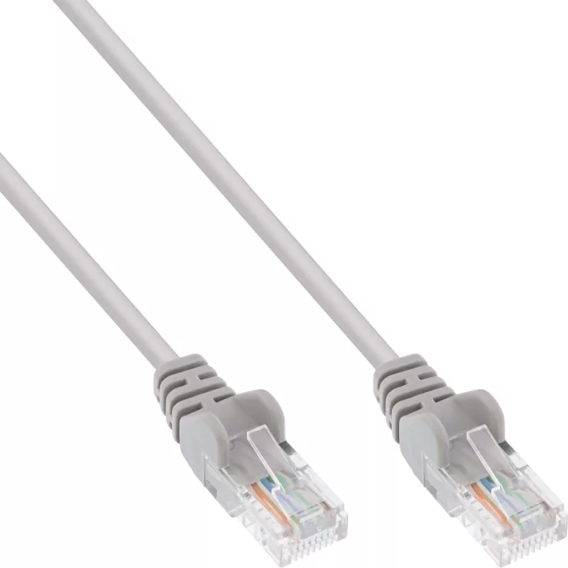 InLine komutacinis kabelis U/UTP Cat.5e AWG26 pilkas 10 m